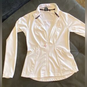 Spyder Active White Jacket Size Small Athletic Thumb Holes Full Zip